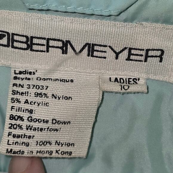 Vintage Mint Green Obermeyer Womens Ski Jacket Thick Warm Size 10 1980s - Picture 5 of 11